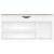 Banchetă pantofar cu pernă, alb, 104x30x49 cm, lemn prelucrat GartenMobel Dekor