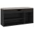 Banchetă pantofar cu pernă, negru, 104x30x49 cm, lemn prelucrat GartenMobel Dekor