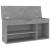 Bancă pantofar cu pernă gri beton 104x30x49 cm, lemn prelucrat GartenMobel Dekor