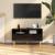 Comodă TV, negru extralucios, 90x40x48,5 cm, lemn prelucrat GartenMobel Dekor