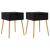 Noptiere, 2 buc, negru extralucios, 40x40x56 cm, lemn prelucrat GartenMobel Dekor