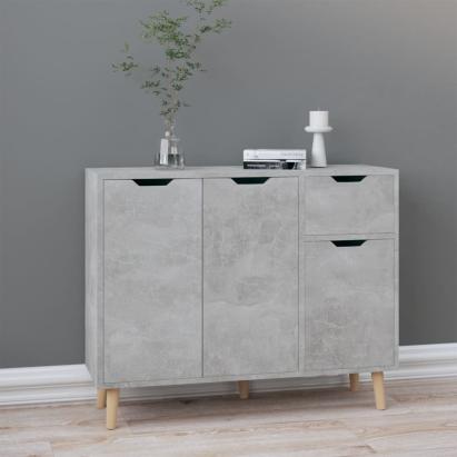 Servantă, gri beton, 90x30x72 cm, lemn prelucrat GartenMobel Dekor