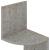 Raft de perete de colț, gri beton, 19x19x123 cm, lemn prelucrat GartenMobel Dekor