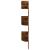 Raft de perete de colț stejar afumat 19x19x123cm lemn prelucrat GartenMobel Dekor