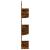 Raft de perete de colț stejar afumat 19x19x123cm lemn prelucrat GartenMobel Dekor