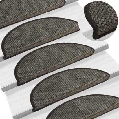 Covorașe scări autoadezive 15 buc antracit 56x17x3 aspect sisal GartenMobel Dekor