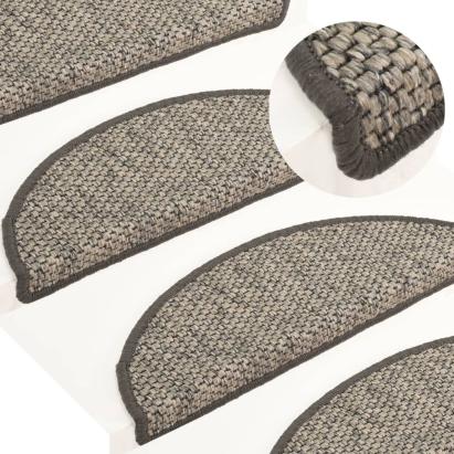 Covorașe autoadezive scări 15 buc antracit 65x21x4 aspect sisal GartenMobel Dekor