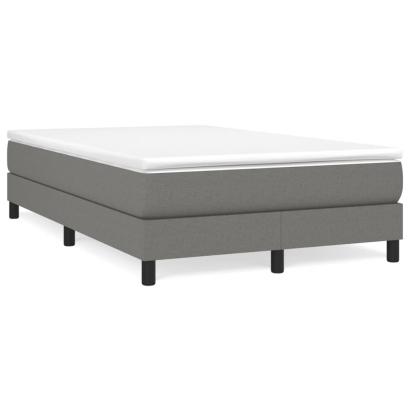 Pat box spring cu saltea, gri închis, 120x190 cm, textil GartenMobel Dekor