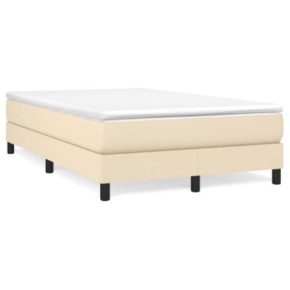 Pat continental cu saltea, crem, 120x190 cm, textil GartenMobel Dekor