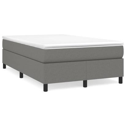 Pat box spring cu saltea, gri închis, 120x190 cm, textil GartenMobel Dekor