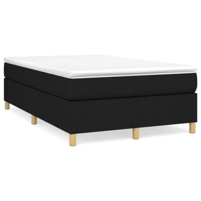 Pat box spring cu saltea, negru, 120x190 cm, catifea GartenMobel Dekor