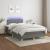 Pat cu arcuri, saltea și LED, gri închis, 120x190 cm, textil GartenMobel Dekor