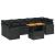 Set mobilier de grădină cu perne, 8 piese, negru, poliratan GartenMobel Dekor