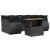Set canapele de grădină cu perne, 7 piese, negru, poliratan GartenMobel Dekor