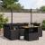 Set canapele de grădină cu perne, 7 piese, negru, poliratan GartenMobel Dekor