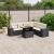 Set canapele de grădină cu perne, 7 piese, negru, poliratan GartenMobel Dekor