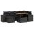 Set canapele de grădină cu perne, 7 piese, negru, poliratan GartenMobel Dekor