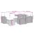 Set canapele de grădină cu perne, 7 piese, negru, poliratan GartenMobel Dekor
