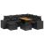 Set mobilier de grădină cu perne, 8 piese, negru, poliratan GartenMobel Dekor