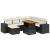 Set mobilier de grădină cu perne, 8 piese, negru, poliratan GartenMobel Dekor