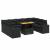 Set canapele de grădină cu perne, 10 piese, negru, poliratan GartenMobel Dekor