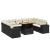 Set canapele de grădină cu perne, 10 piese, negru, poliratan GartenMobel Dekor