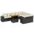 Set canapele de grădină cu perne, 10 piese, negru, poliratan GartenMobel Dekor