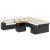 Set canapele de grădină cu perne, 11 piese, negru, poliratan GartenMobel Dekor