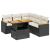Set mobilier de grădină cu perne, 6 piese, negru, poliratan GartenMobel Dekor