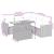 Set mobilier de grădină cu perne, 6 piese, negru, poliratan GartenMobel Dekor