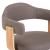 Scaune de bar 2 buc. gri taupe lemn curbat și material textil GartenMobel Dekor