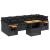 Set mobilier de grădină cu perne, 8 piese, negru, poliratan GartenMobel Dekor