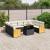 Set canapele de grădină cu perne, 10 piese, negru, poliratan GartenMobel Dekor