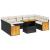 Set canapele de grădină cu perne, 10 piese, negru, poliratan GartenMobel Dekor