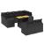 Set canapele de grădină cu perne, 11 piese, negru, poliratan GartenMobel Dekor