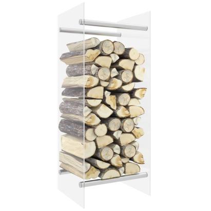 Rastel lemne de foc transparent 40x35x100 cm sticlă securizată  GartenMobel Dekor