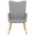 Scaun de relaxare cu taburet, gri deschis, material textil GartenMobel Dekor