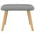 Scaun de relaxare cu taburet, gri deschis, material textil GartenMobel Dekor