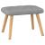 Scaun de relaxare cu taburet, gri deschis, material textil GartenMobel Dekor