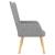 Scaun de relaxare cu taburet, gri deschis, material textil GartenMobel Dekor