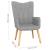 Scaun de relaxare cu taburet, gri deschis, material textil GartenMobel Dekor