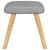 Scaun de relaxare cu taburet, gri deschis, material textil GartenMobel Dekor