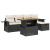 Set mobilier de grădină cu perne, 6 piese, negru, poliratan GartenMobel Dekor
