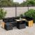Set mobilier de grădină cu perne, 8 piese, negru, poliratan GartenMobel Dekor