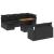 Set canapele de grădină cu perne, 11 piese, negru, poliratan GartenMobel Dekor