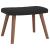 Scaun de relaxare cu taburet, negru, catifea GartenMobel Dekor