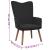 Scaun de relaxare cu taburet, negru, catifea GartenMobel Dekor