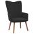 Scaun de relaxare cu taburet, negru, catifea GartenMobel Dekor