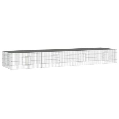 Cușcă pentru iepuri, 4 panouri, 325x109x54 cm, fier galvanizat GartenMobel Dekor
