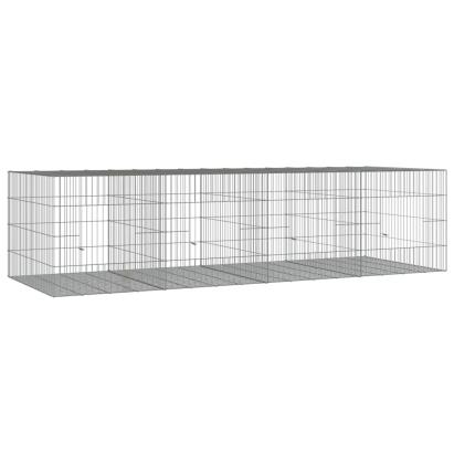 Cușcă pentru iepuri, 4 panouri, 217x79x54 cm, fier galvanizat GartenMobel Dekor